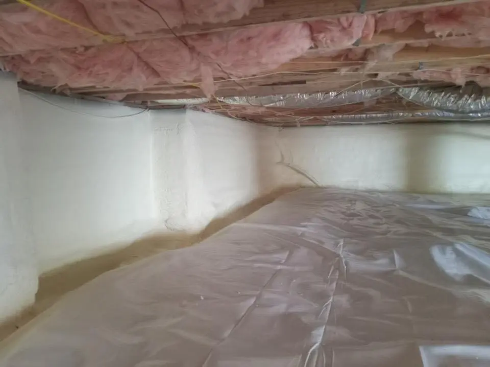 Crawl space encapsulation with closed-cell spray foam for Roof Waterproofing in Fellsmere